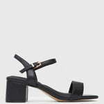 LIV Block Heel Leather Sandals