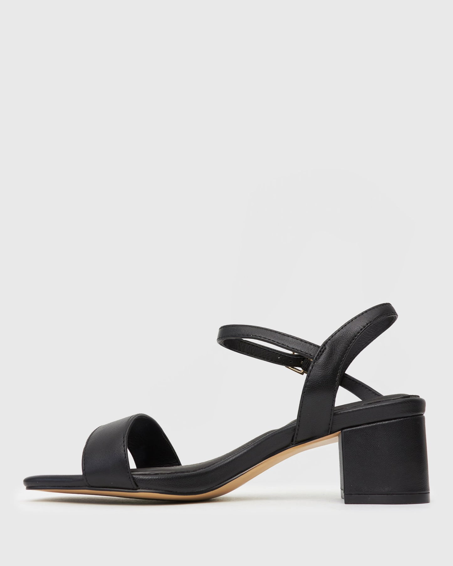 LIV Block Heel Leather Sandals