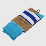 MENS BLUE/WHITE BAMBOO SOCKS S/M