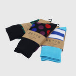 MENS BLUE/WHITE BAMBOO SOCKS S/M