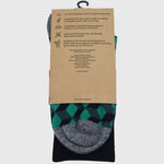 MENS GREEN/BLACK BAMBOO SOCKS S/M