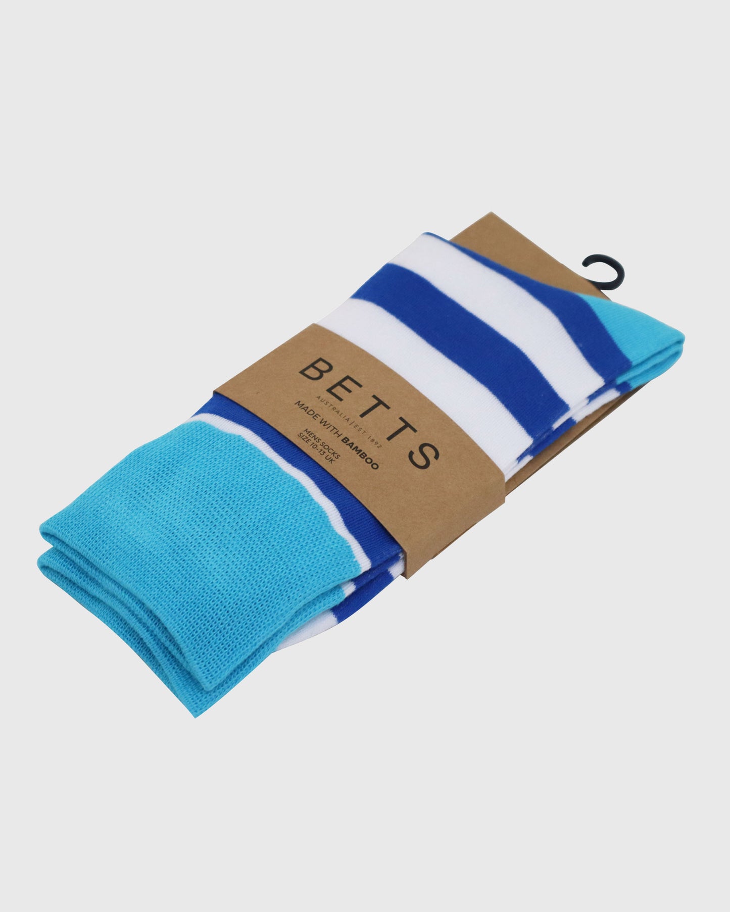 MENS BLUE/WHITE BAMBOO SOCKS M/L