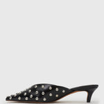 LIA Low Heel Studded Mules