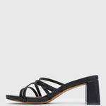 PRAISE Strappy Block Heel Mules