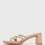 PRAISE Strappy Block Heel Mules