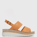 ANDY Leather Slingback Wedge Espadrilles