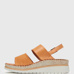 ANDY Leather Slingback Wedge Espadrilles