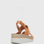 ANDY Leather Slingback Wedge Espadrilles