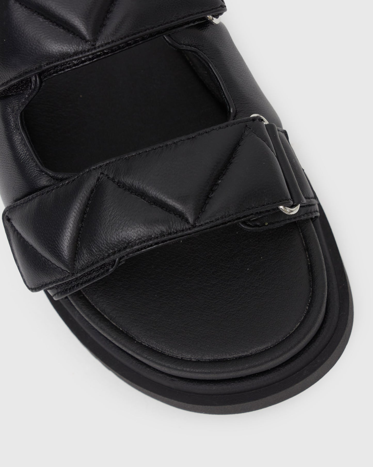 THEO Leather Flatform Slides