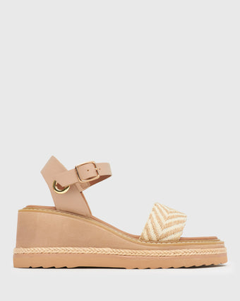 QUOE Vegan Wedge Sandals