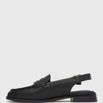 CASABLANCA Leather Slingback Loafers