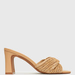 UNITE Twist Front Block Heel Mules