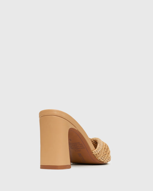 UNITE Twist Front Block Heel Mules