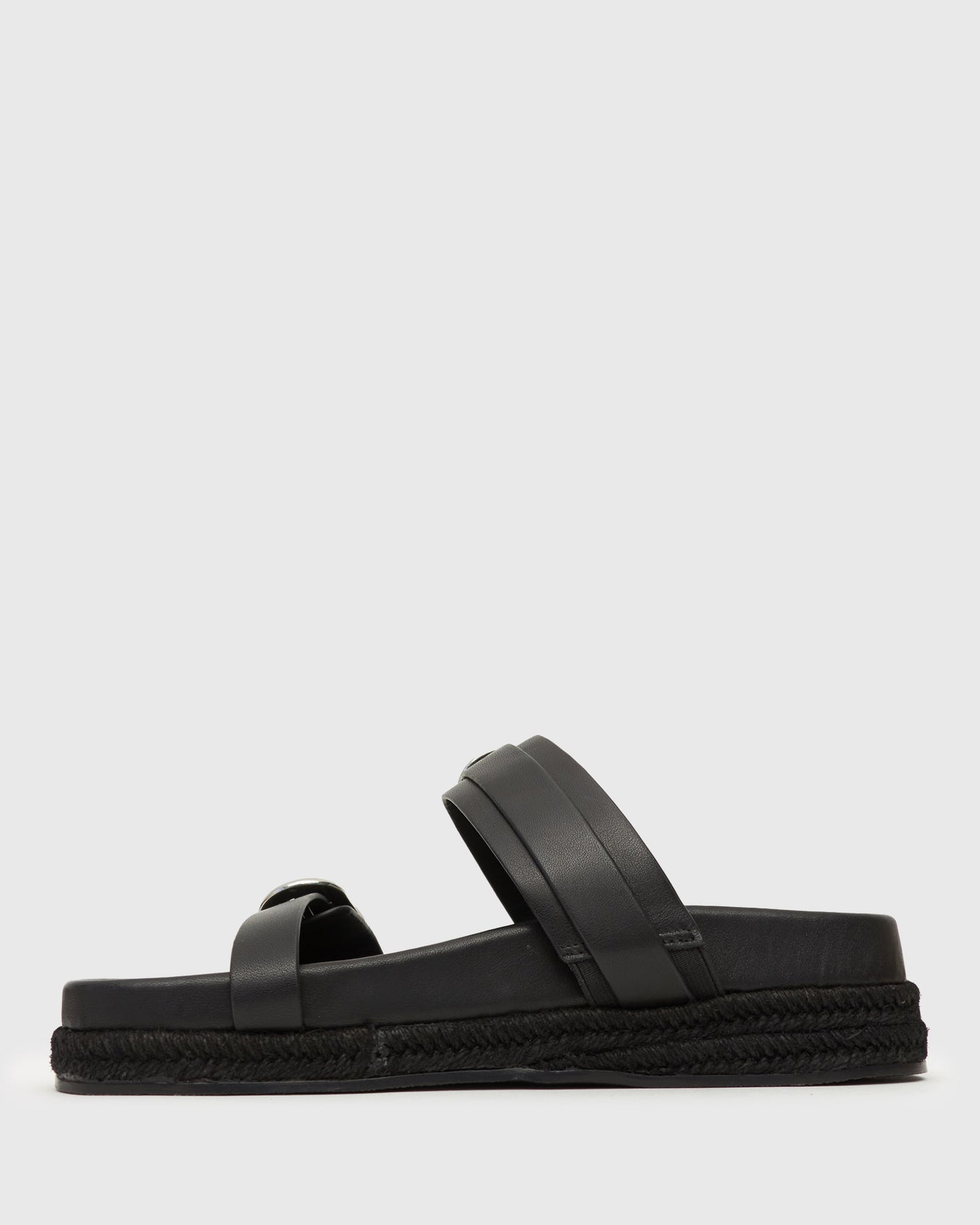 REMI Leather Buckled Strap Slides