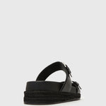 REMI Leather Buckled Strap Slides