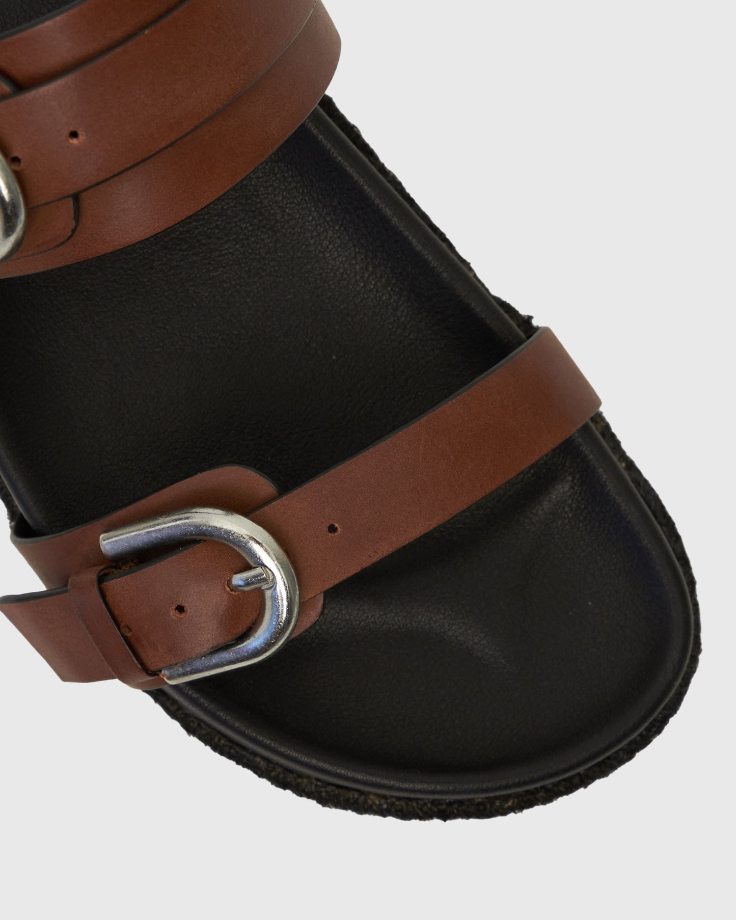 REMI Leather Buckled Strap Slides