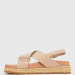 RACHEL Leather Cross Band Sandals