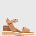 SANDREA Stacked Heel Wedges