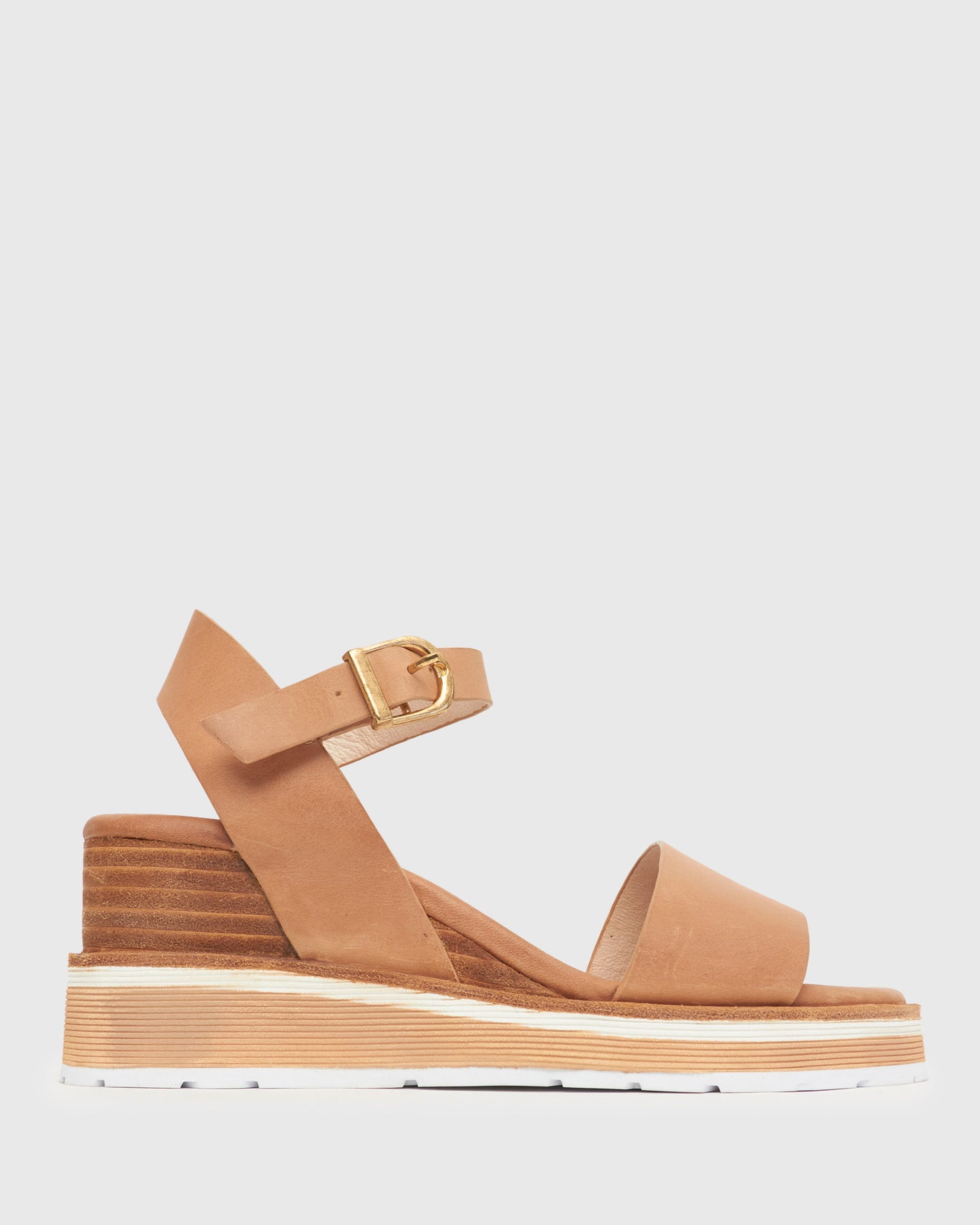 SANDREA Stacked Heel Wedges