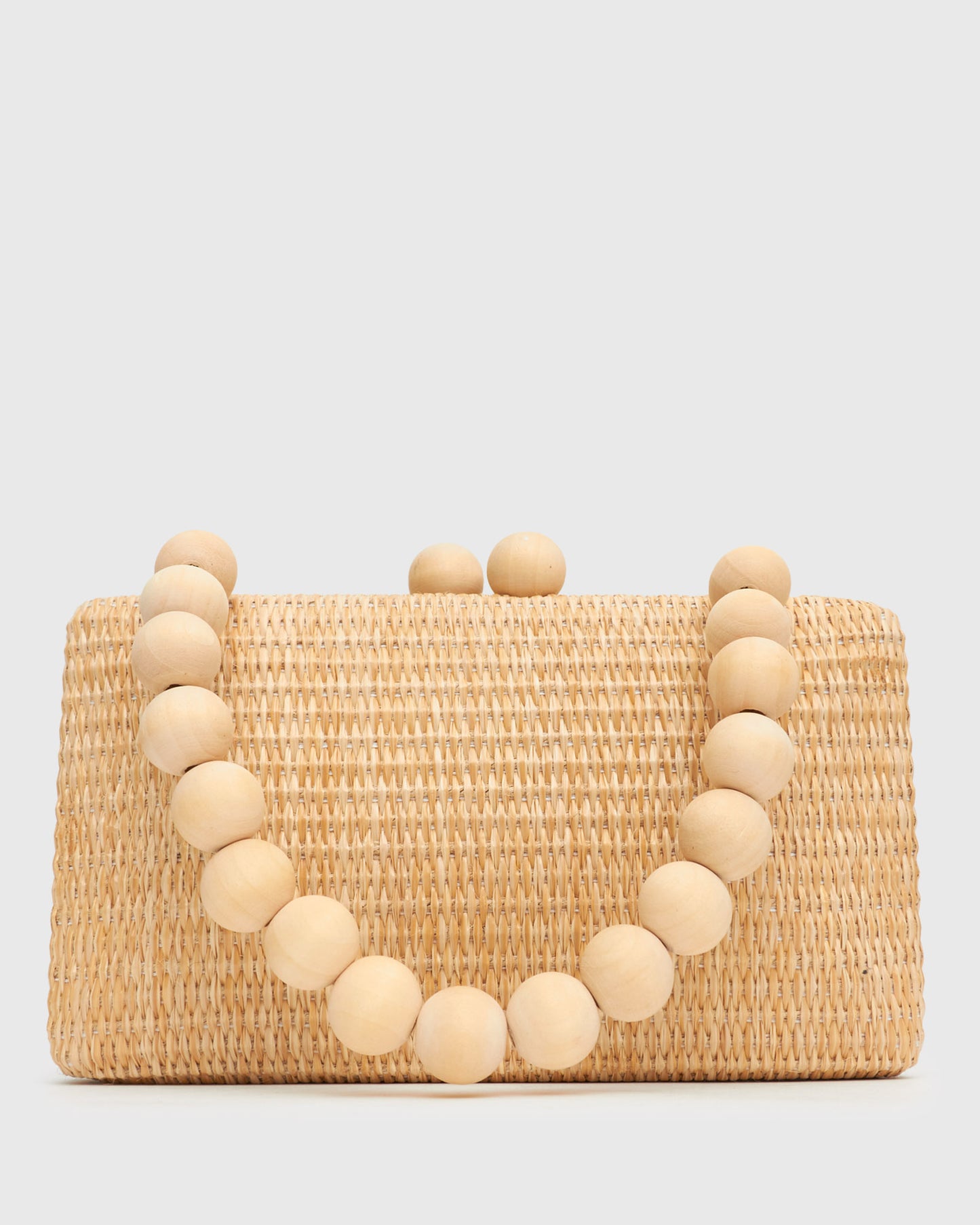 HAPPY Raffia Clutch Bag