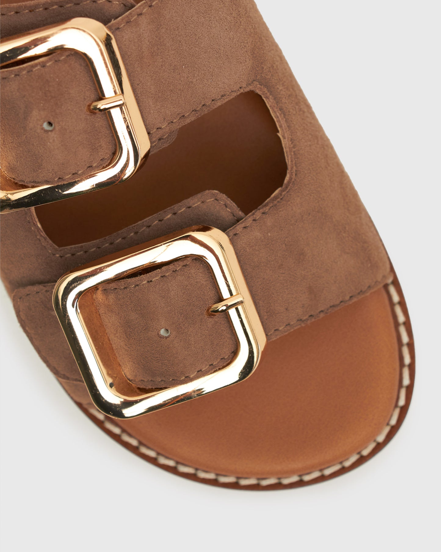 HUNTER JUNIOR Buckle Detail Leather Slides