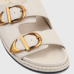 ZADIE Leather Buckle Slides