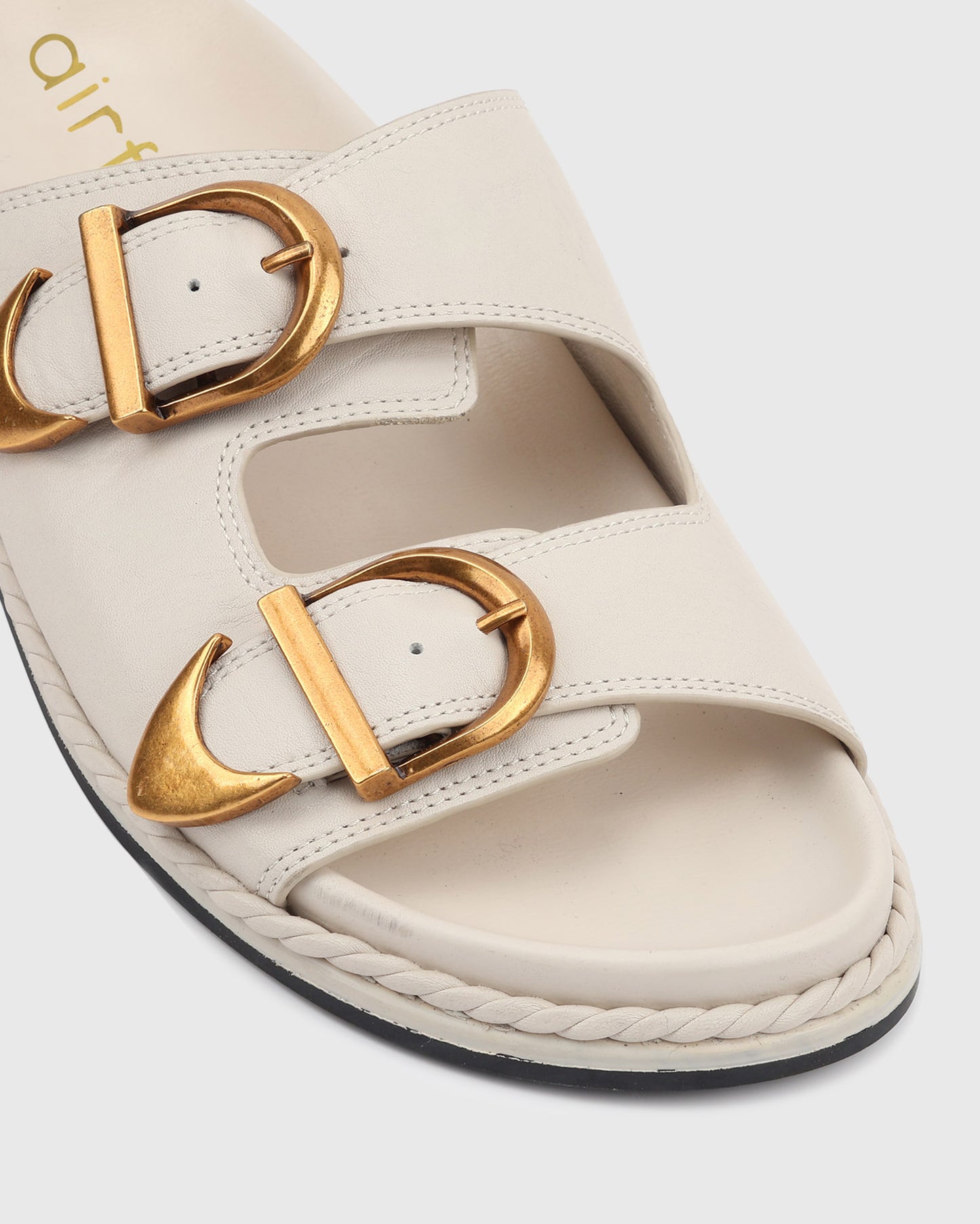 ZADIE Leather Buckle Slides