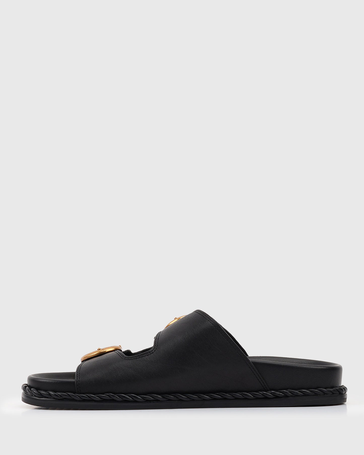 ZADIE Leather Buckle Slides