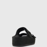 SAMIRA Nubuck Flatform Slides