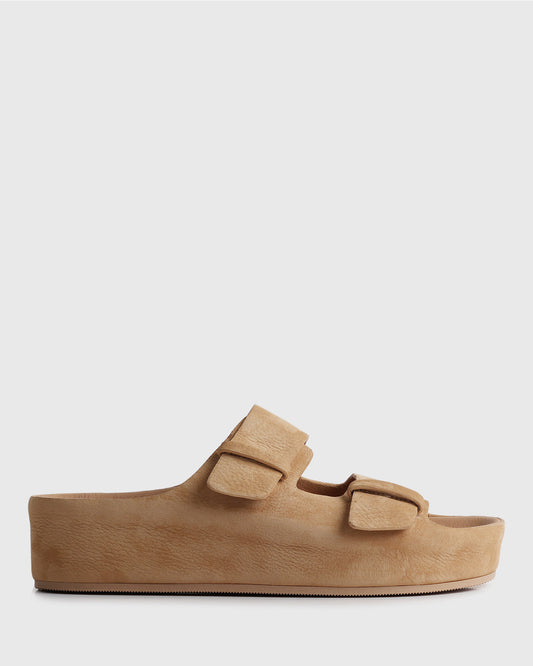 SAMIRA Nubuck Flatform Slides