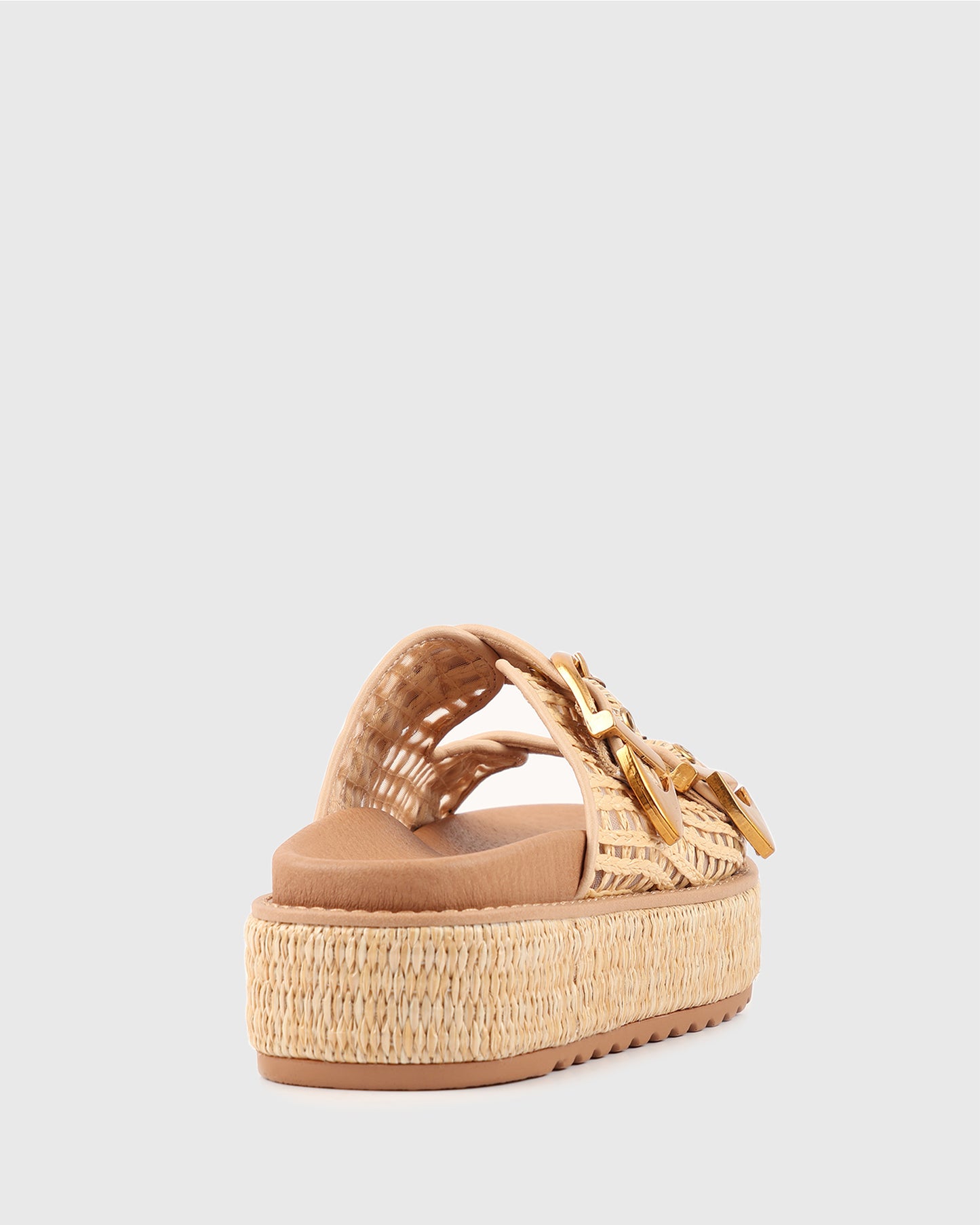 PRE-ORDER VACAY Raffia Platform Slide Sandals