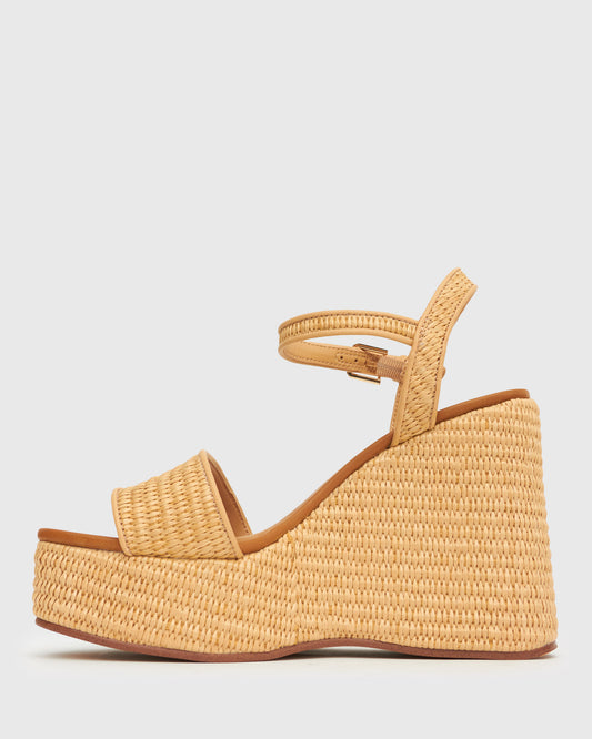 FAME Raffia Platform Wedges