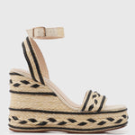 FLUR Raffia Platform Wedges