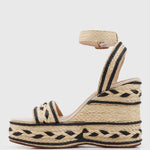 FLUR Raffia Platform Wedges