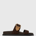 BYRON Double Strap Suede Sandals