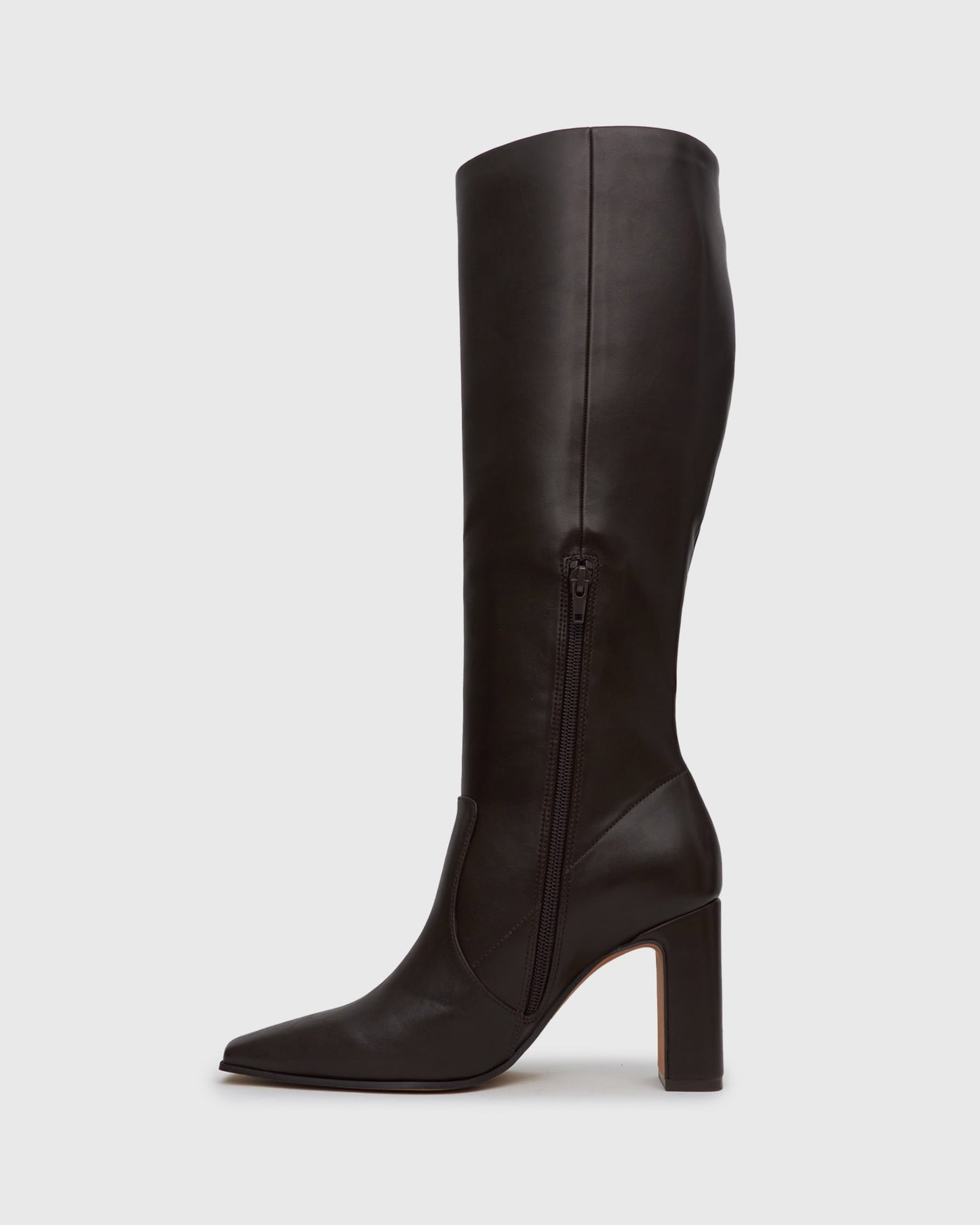 FRENCHIE Block Heeled Knee Boots