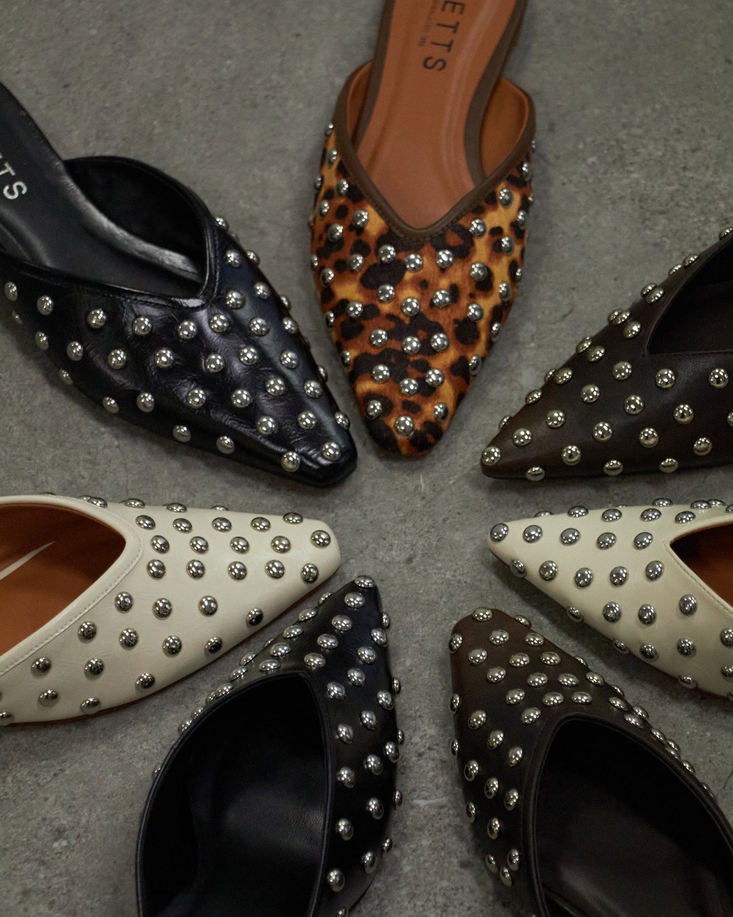 ADLEY Studded Flat Mules