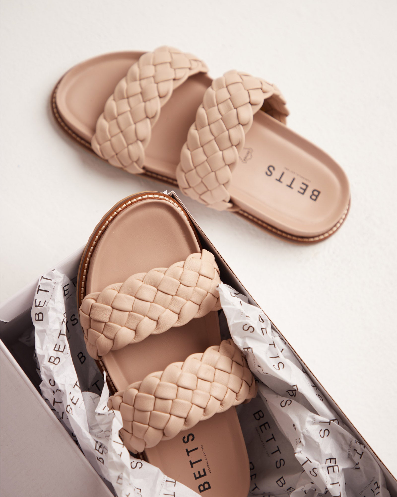 Betts store leather slides