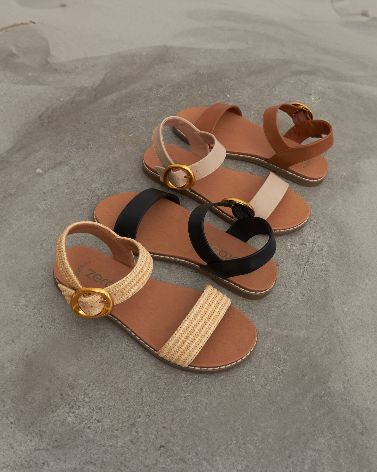 Wider Fit ATLANTA Vegan Flat Sandals