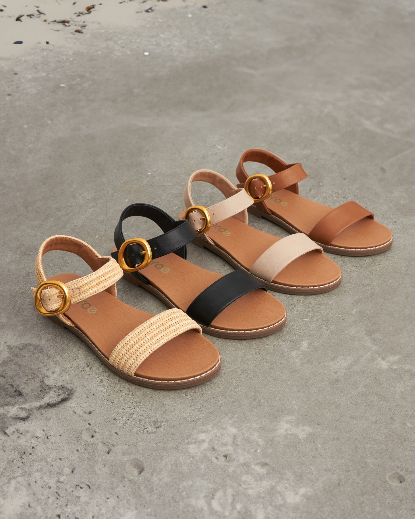 Wider Fit ATLANTA Vegan Flat Sandals