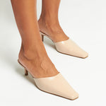 PASCAL Kitten Heel Square Toe Mules