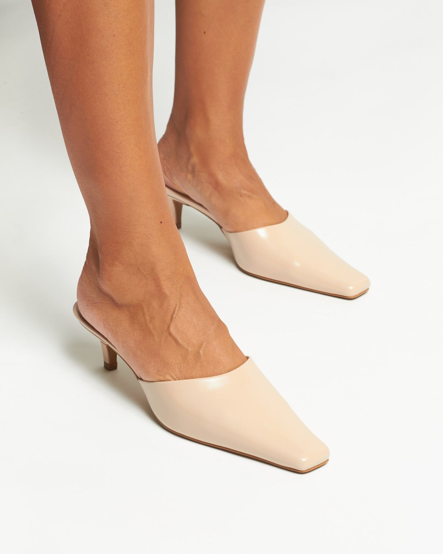 PASCAL Kitten Heel Square Toe Mules