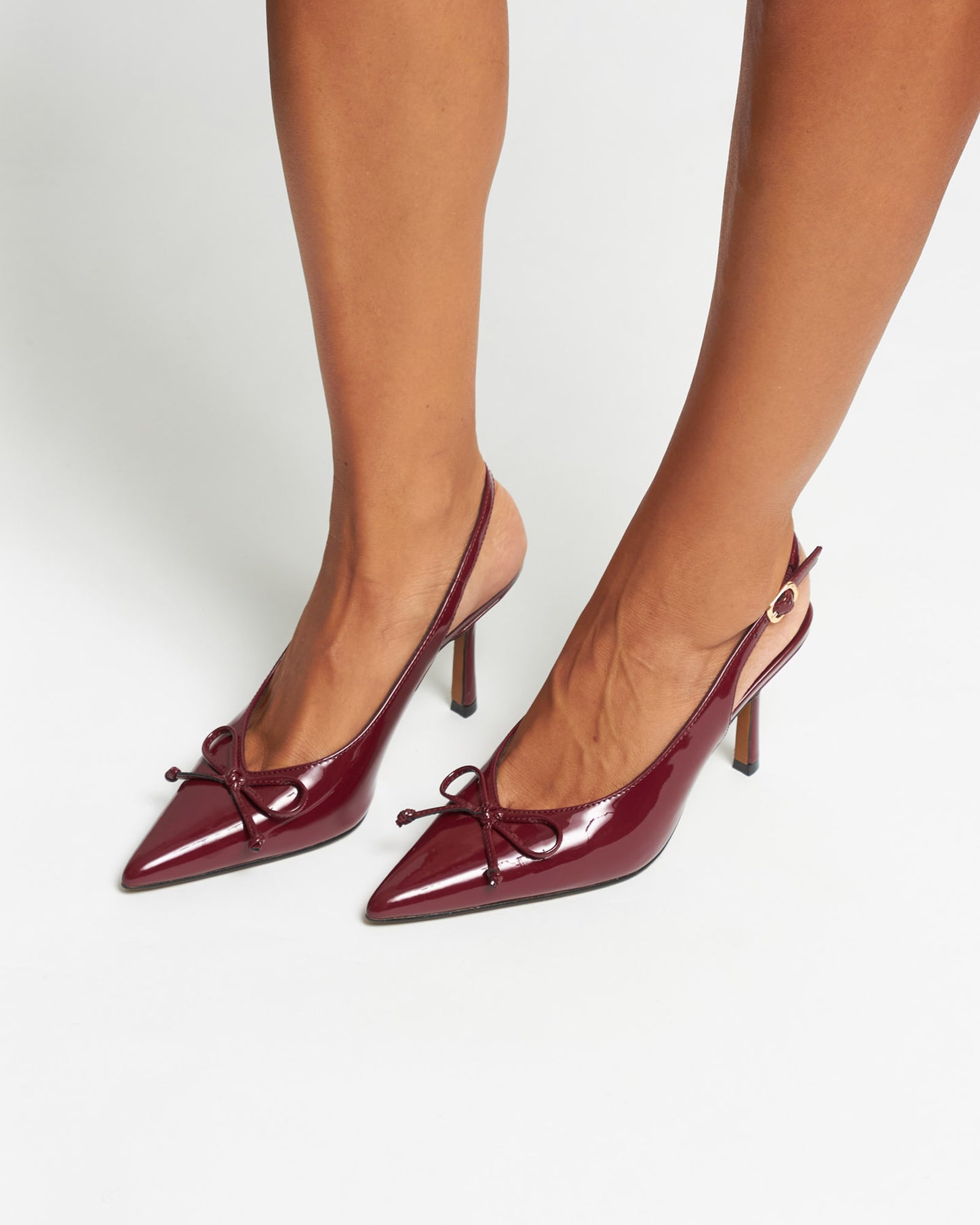 YVETTE Bow Slingback Stiletto Heels