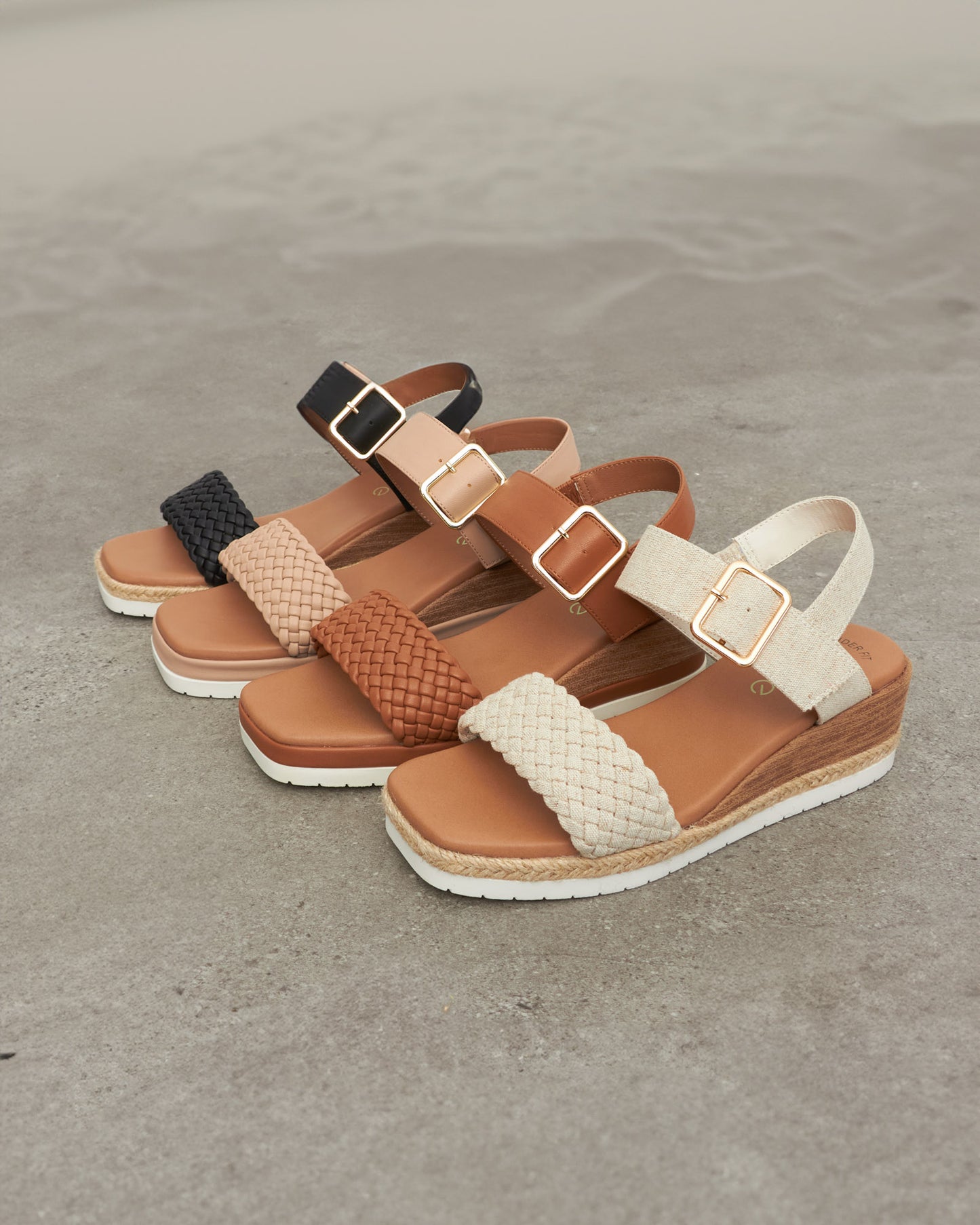 Wider Fit KENZIE Vegan Low Wedge Sandals