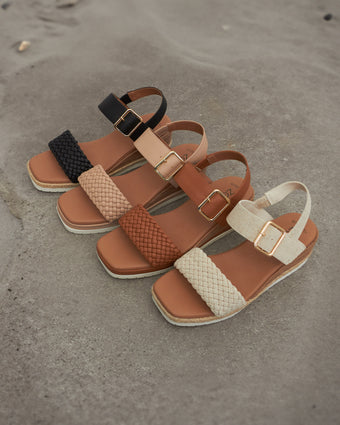 Wider Fit KENZIE Vegan Low Wedge Sandals