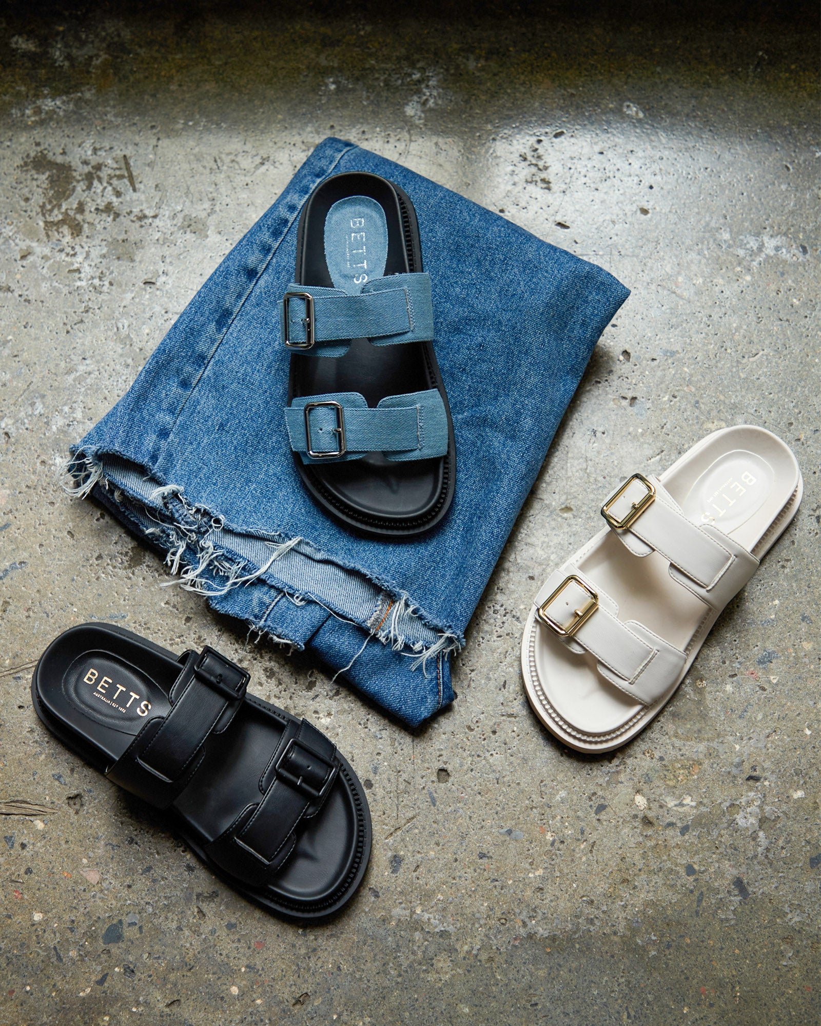 Buckle slip hot sale on sandals