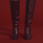 PRE-ORDER FRENCHIE Block Heeled Knee Boots