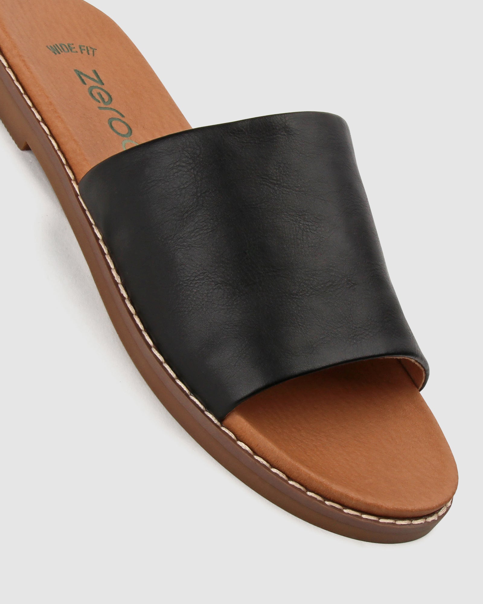 Buy Wider Fit AMINA Vegan Slides by Zeroe online Betts