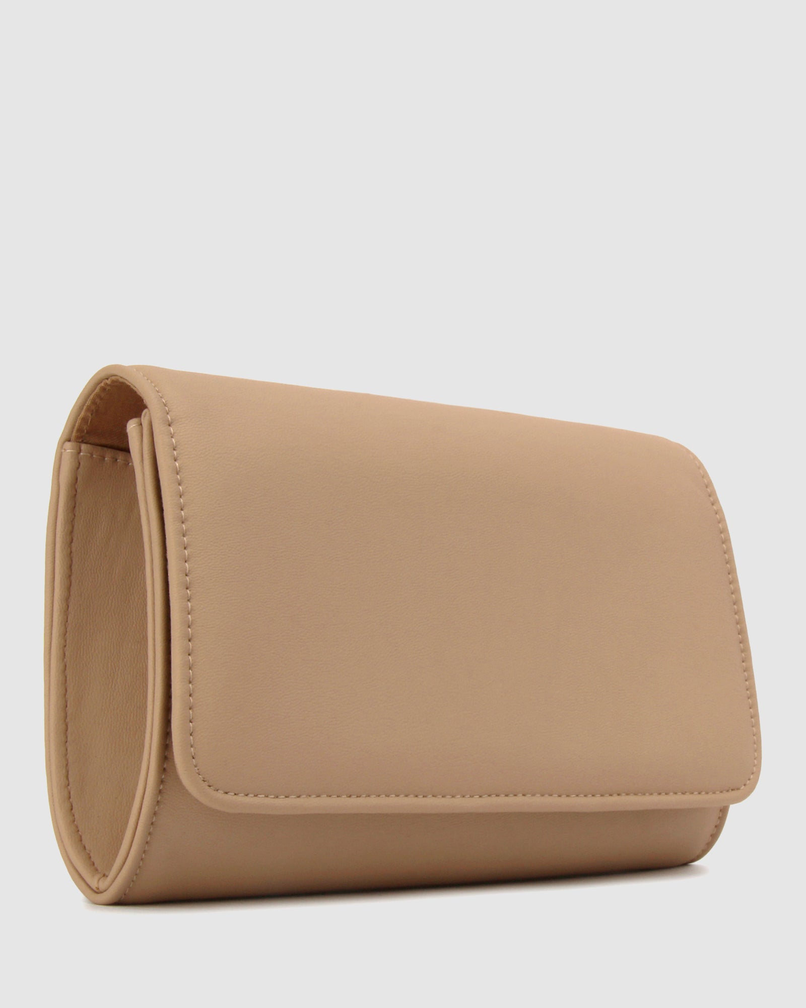 Nude leather best sale clutch bag